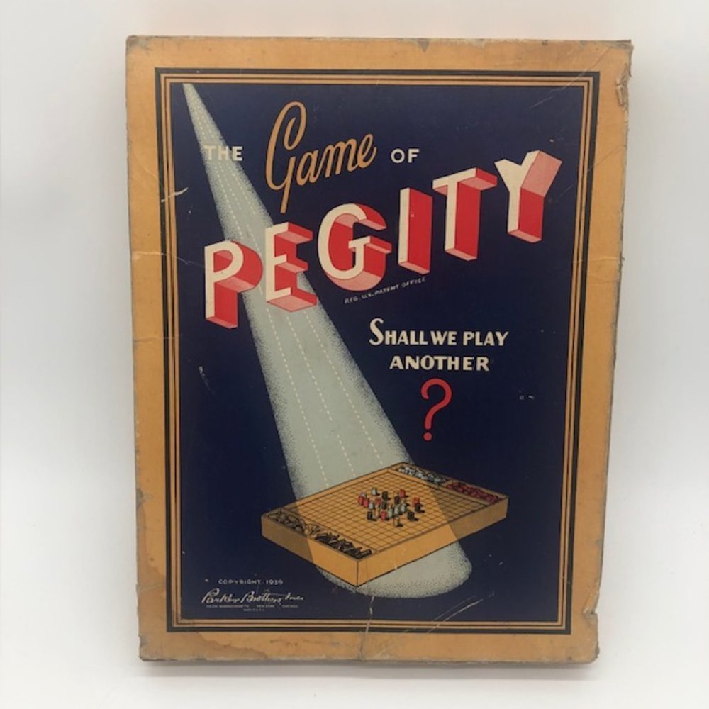 Rare, vintage 1939 Parker Brothers the Game of Pegity (Shall we play another?)